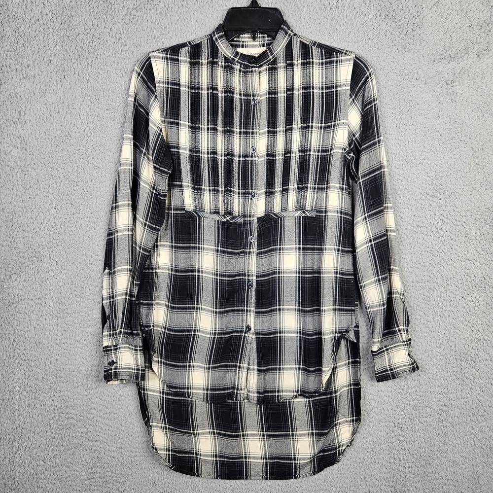 DENIM & SUPPLY RALPH LAUREN Women's black gray Plaid Button up Shirt Size XS